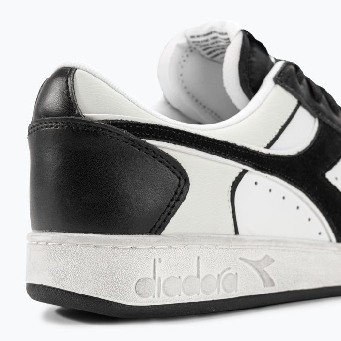 Diadora Magic Basket Low Icona Leather μαύρα/λευκά παπούτσια 9
