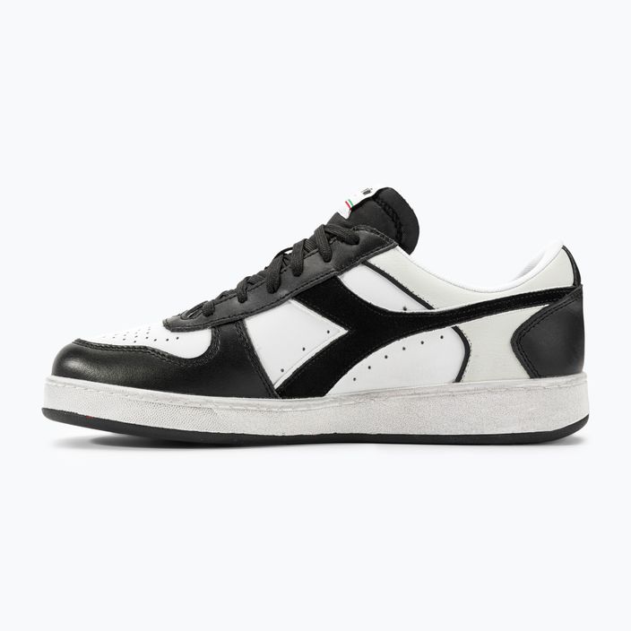 Diadora Magic Basket Low Icona Leather μαύρα/λευκά παπούτσια 10
