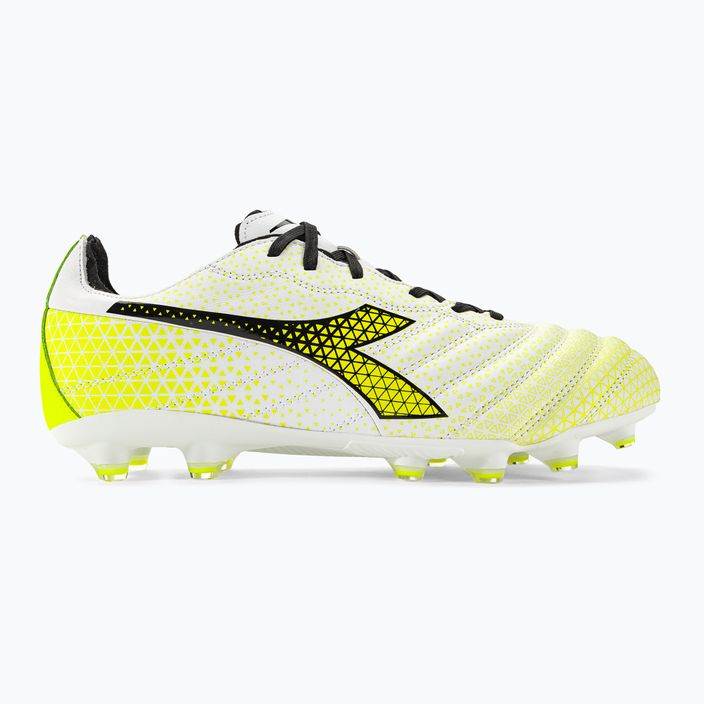 Ανδρικά ποδοσφαιρικά παπούτσια Diadora Brasil Elite GR LT LP12 λευκό/μαύρο/κίτρινο ποδοσφαίρου 2