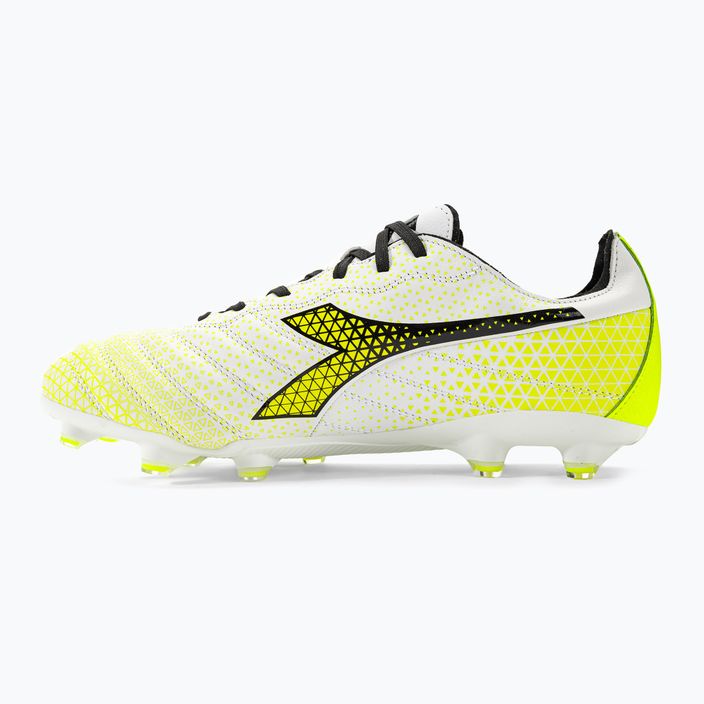Ανδρικά ποδοσφαιρικά παπούτσια Diadora Brasil Elite GR LT LP12 λευκό/μαύρο/κίτρινο ποδοσφαίρου 10