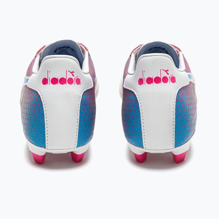 Ανδρικά ποδοσφαιρικά παπούτσια Diadora Brasil Elite Veloce GR LPU λευκό/ροζ φλούο/μπλε φλούο 12