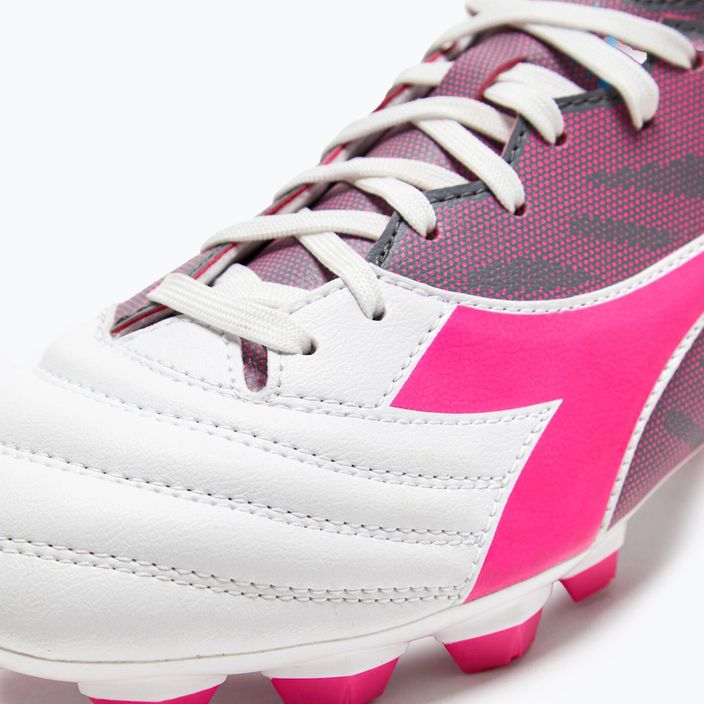 Ανδρικά ποδοσφαιρικά παπούτσια Diadora Brasil Elite Veloce GR LPU λευκό/ροζ φλούο/μπλε φλούο 15