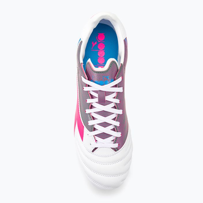 Ανδρικά ποδοσφαιρικά παπούτσια Diadora Brasil Elite Veloce GR LPU λευκό/ροζ φλούο/μπλε φλούο 6