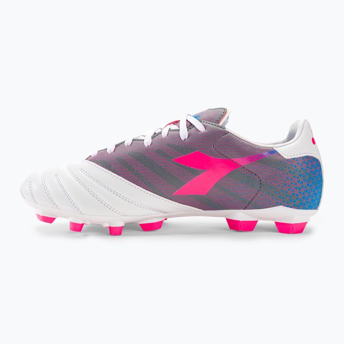 Ανδρικά ποδοσφαιρικά παπούτσια Diadora Brasil Elite Veloce GR LPU λευκό/ροζ φλούο/μπλε φλούο 10