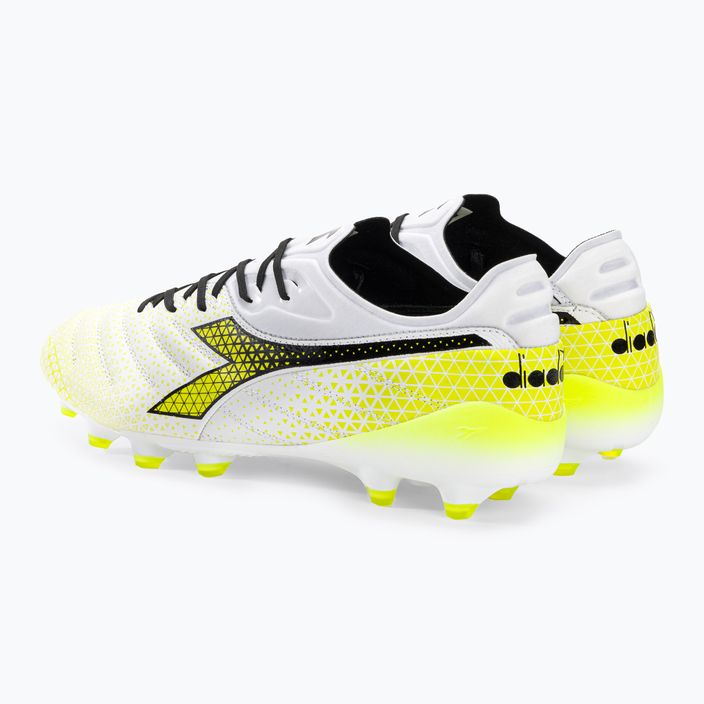 Ανδρικά ποδοσφαιρικά παπούτσια Diadora Brasil Elite Tech GR LPX λευκό/μαύρο/κίτρινο φλούο 3