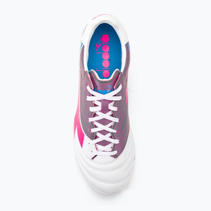 Ανδρικά ποδοσφαιρικά παπούτσια Diadora Brasil Elite Veloce GR TFR λευκό/ροζ φλούο/μπλε φλούο 6