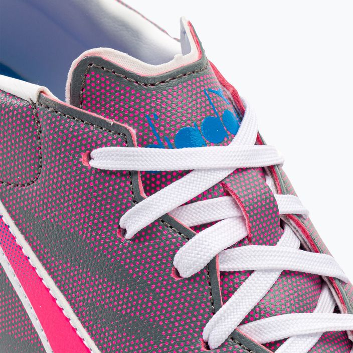 Ανδρικά ποδοσφαιρικά παπούτσια Diadora Brasil Elite Veloce GR TFR λευκό/ροζ φλούο/μπλε φλούο 8