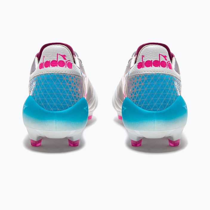 Ανδρικά ποδοσφαιρικά παπούτσια Diadora Brasil Elite Veloce GR ITA LPX λευκό/ροζ φλούο/μπλε φλούο 12