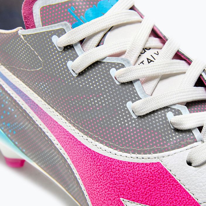 Ανδρικά ποδοσφαιρικά παπούτσια Diadora Brasil Elite Veloce GR ITA LPX λευκό/ροζ φλούο/μπλε φλούο 15
