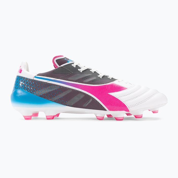 Ανδρικά ποδοσφαιρικά παπούτσια Diadora Brasil Elite Veloce GR ITA LPX λευκό/ροζ φλούο/μπλε φλούο 2