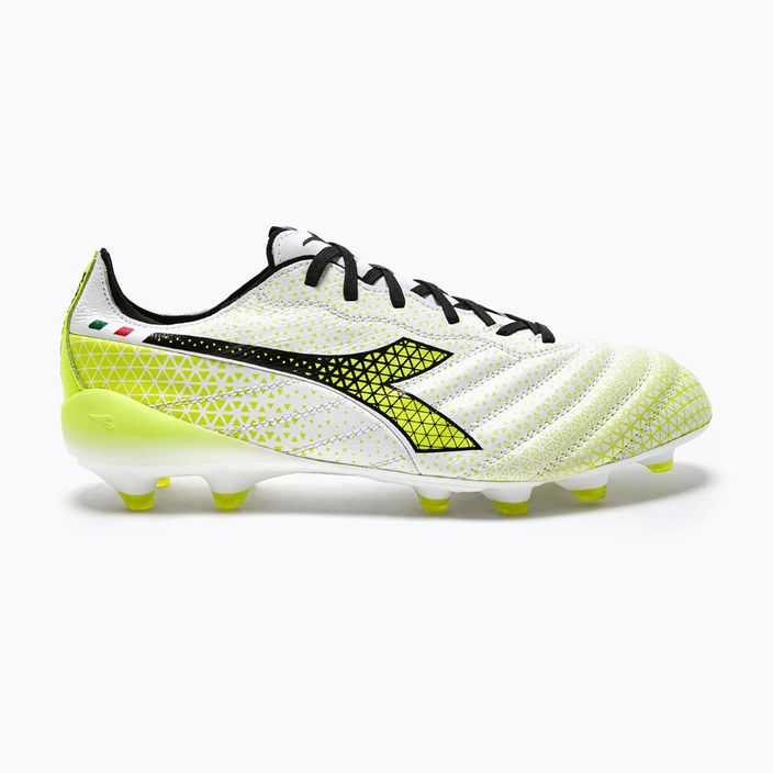 Ανδρικά ποδοσφαιρικά παπούτσια Diadora Brasil Elite Tech GR ITA LPX λευκό/μαύρο/κίτρινο φλούο 11