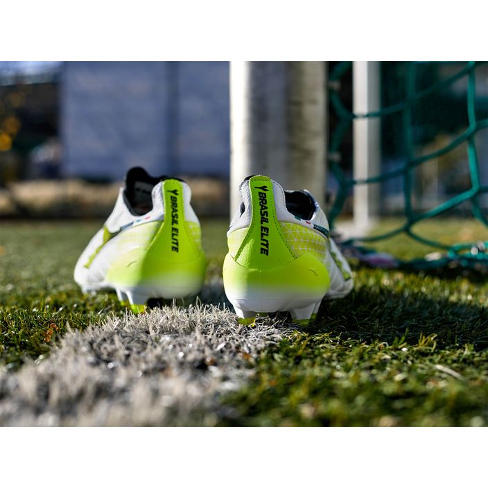 Ανδρικά ποδοσφαιρικά παπούτσια Diadora Brasil Elite Tech GR ITA LPX λευκό/μαύρο/κίτρινο φλούο 19