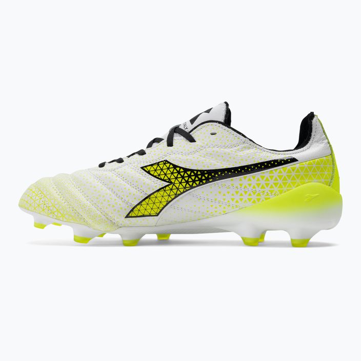 Ανδρικά ποδοσφαιρικά παπούτσια Diadora Brasil Elite Tech GR ITA LPX λευκό/μαύρο/κίτρινο φλούο 10