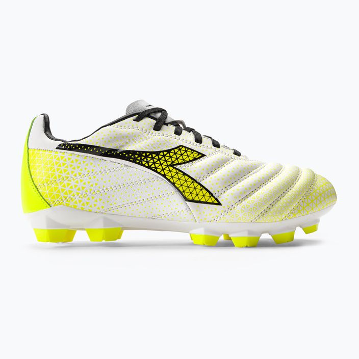 Παιδικά ποδοσφαιρικά παπούτσια Diadora Brasil Elite GR LT LPU Y λευκό/μαύρο/κίτρινο φλούο 2