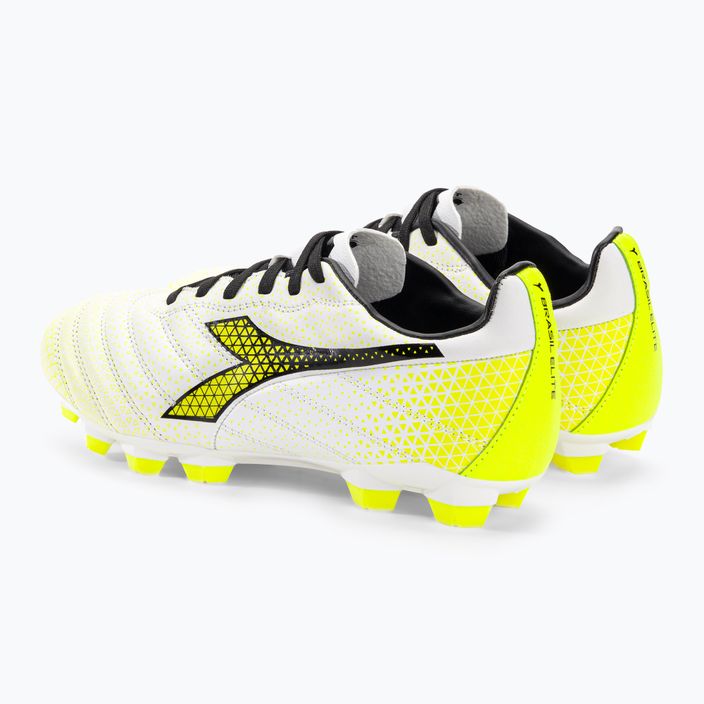 Παιδικά ποδοσφαιρικά παπούτσια Diadora Brasil Elite GR LT LPU Y λευκό/μαύρο/κίτρινο φλούο 3