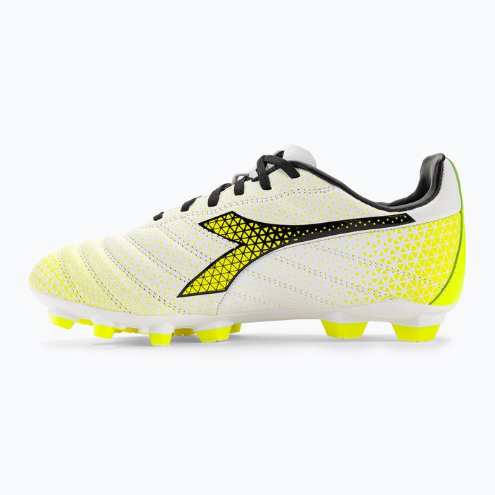 Παιδικά ποδοσφαιρικά παπούτσια Diadora Brasil Elite GR LT LPU Y λευκό/μαύρο/κίτρινο φλούο 10
