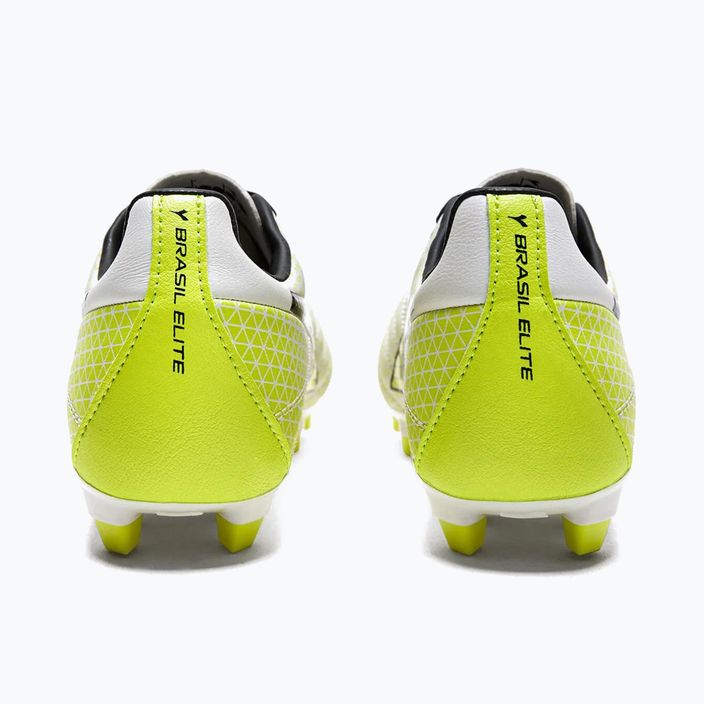 Παιδικά ποδοσφαιρικά παπούτσια Diadora Brasil Elite GR LT LPU Y λευκό/μαύρο/κίτρινο φλούο 12