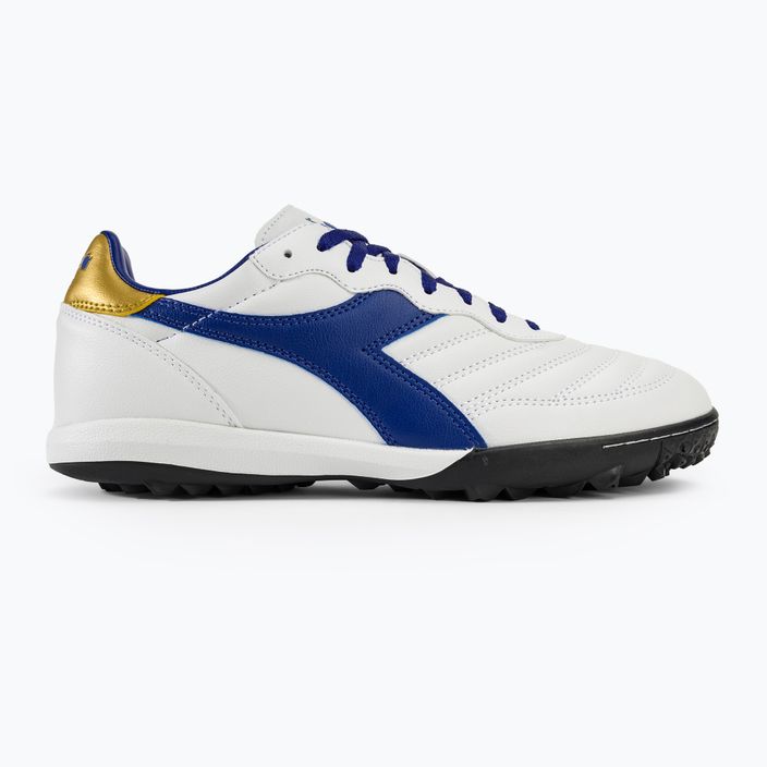 Ανδρικά ποδοσφαιρικά παπούτσια Diadora Brasil 2 R TFR λευκό/μπλε/χρυσό 2
