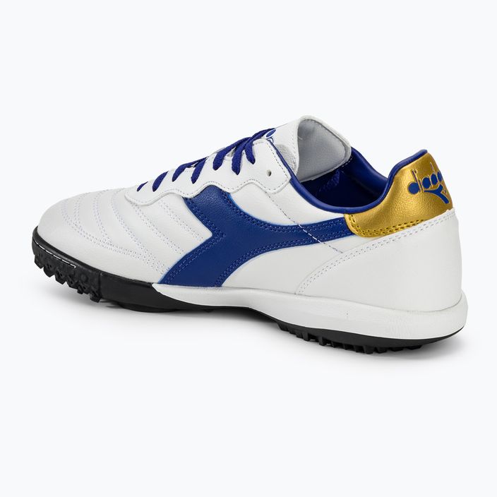 Ανδρικά ποδοσφαιρικά παπούτσια Diadora Brasil 2 R TFR λευκό/μπλε/χρυσό 3