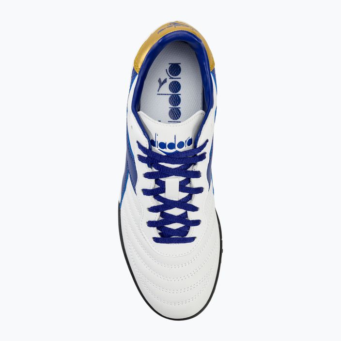 Ανδρικά ποδοσφαιρικά παπούτσια Diadora Brasil 2 R TFR λευκό/μπλε/χρυσό 5