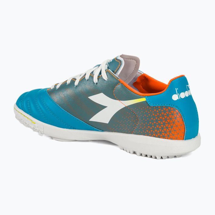Ανδρικά ποδοσφαιρικά παπούτσια Diadora Brasil Elite Veloce GR TFR μπλε φλούο/λευκό/πορτοκαλί 3