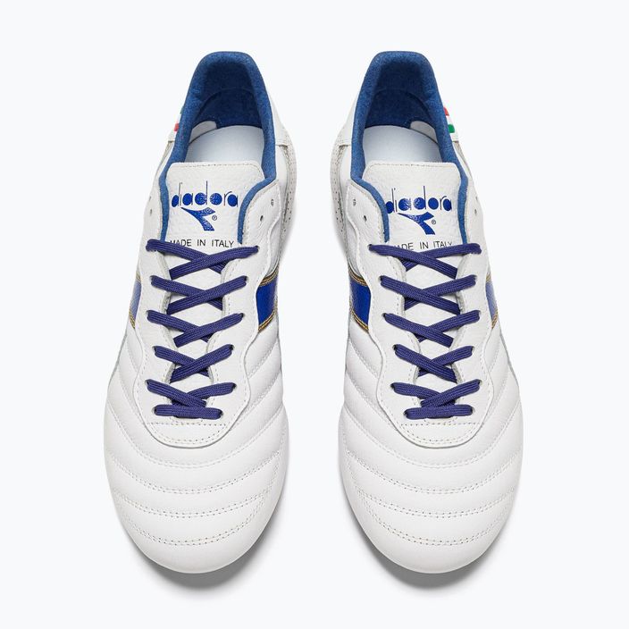 Ανδρικά ποδοσφαιρικά παπούτσια Diadora Brasil Italy OG GR LT+ MDPU λευκό/μπλε/χρυσό 11
