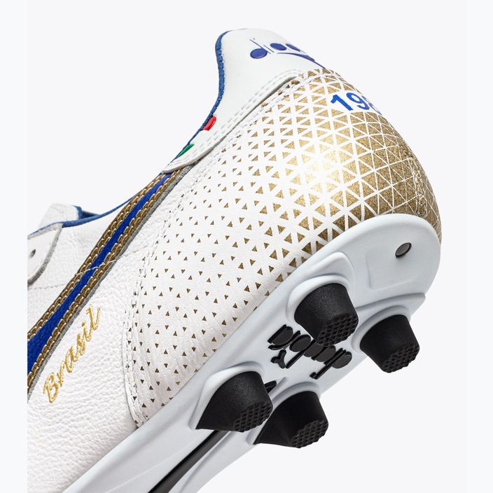 Ανδρικά ποδοσφαιρικά παπούτσια Diadora Brasil Italy OG GR LT+ MDPU λευκό/μπλε/χρυσό 13