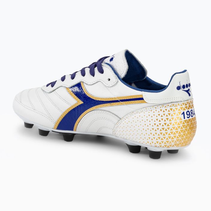 Ανδρικά ποδοσφαιρικά παπούτσια Diadora Brasil Italy OG GR LT+ MDPU λευκό/μπλε/χρυσό 3