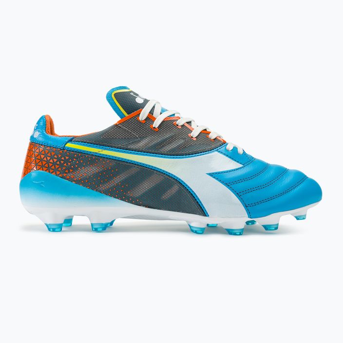 Ανδρικά ποδοσφαιρικά παπούτσια Diadora Brasil Elite Veloce GR ITA LPX μπλε φλούο/λευκό/πορτοκαλί 2