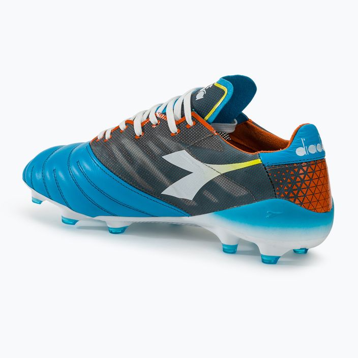 Ανδρικά ποδοσφαιρικά παπούτσια Diadora Brasil Elite Veloce GR ITA LPX μπλε φλούο/λευκό/πορτοκαλί 3
