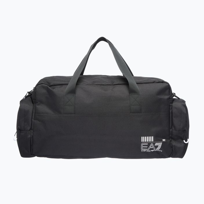 EA7 Emporio Armani Train Core μαύρη/λευκή αθλητική τσάντα με λογότυπο