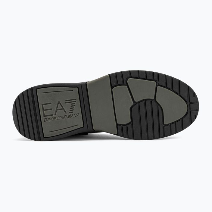 EA7 Emporio Armani Basket Mid τριπλό μαύρο/χρυσό παπούτσια 4