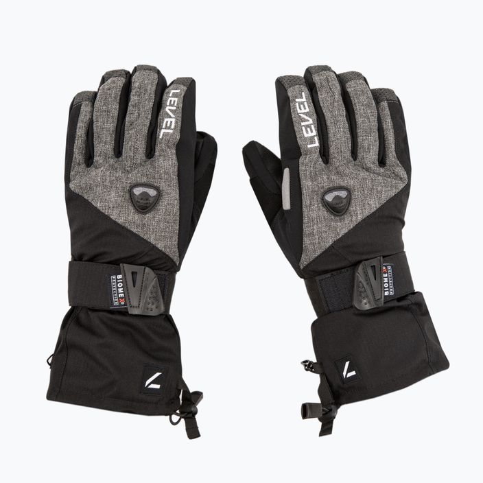 Ανδρικά γάντια snowboard Level Fly μαύρο-γκρι 1031 3