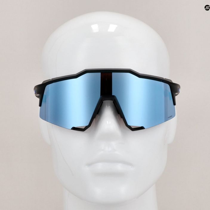 100% Speedcraft ματ μαύρο/υπέροχο μπλε πολυστρωματικό καθρέφτη γυαλιά ποδηλασίας 60007-00004 11