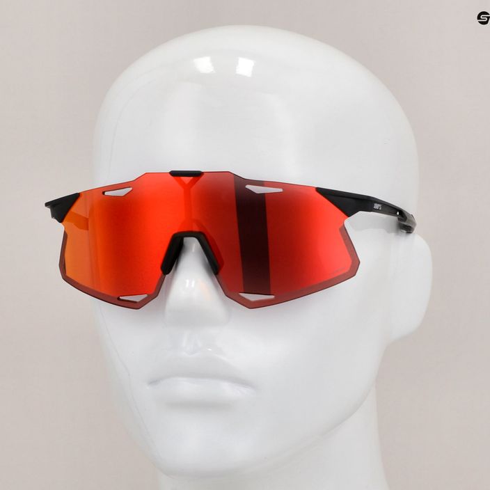 Γυαλιά ποδηλασίας 100% Hypercraft ματ μαύρο/υπέροχο κόκκινο πολυστρωματικό καθρέφτη 60000-00006 9