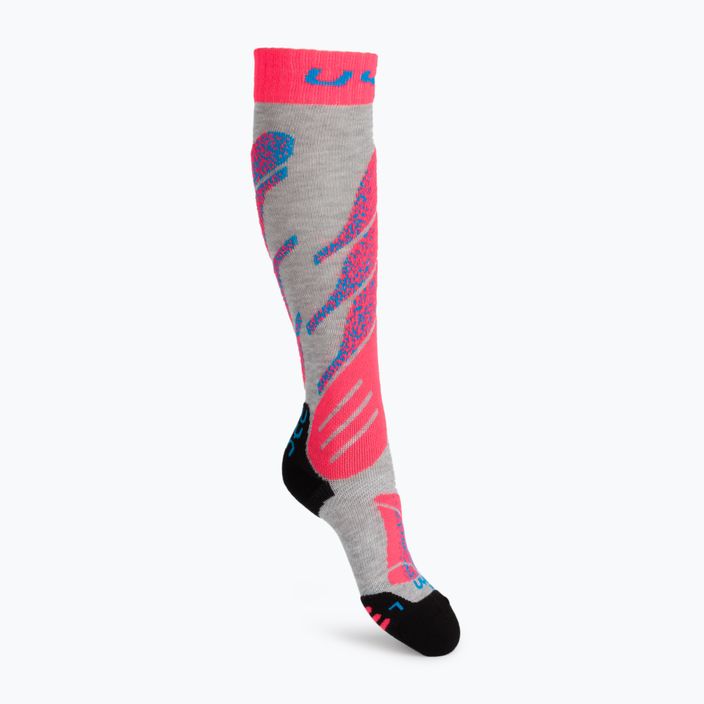 Παιδικές κάλτσες σκι UYN Ski Junior light grey/coral fluo 4