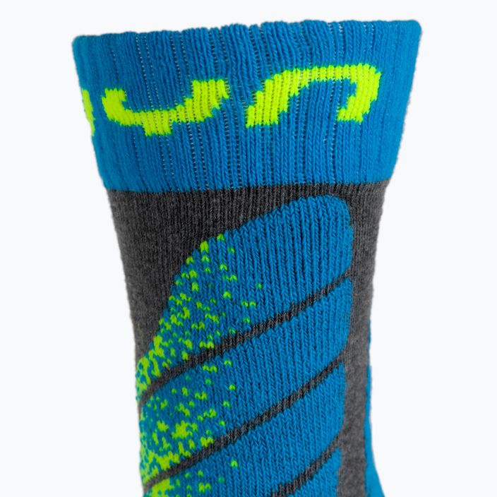 Παιδικές κάλτσες σκι UYN Ski Junior medium grey melange/turquoise 3