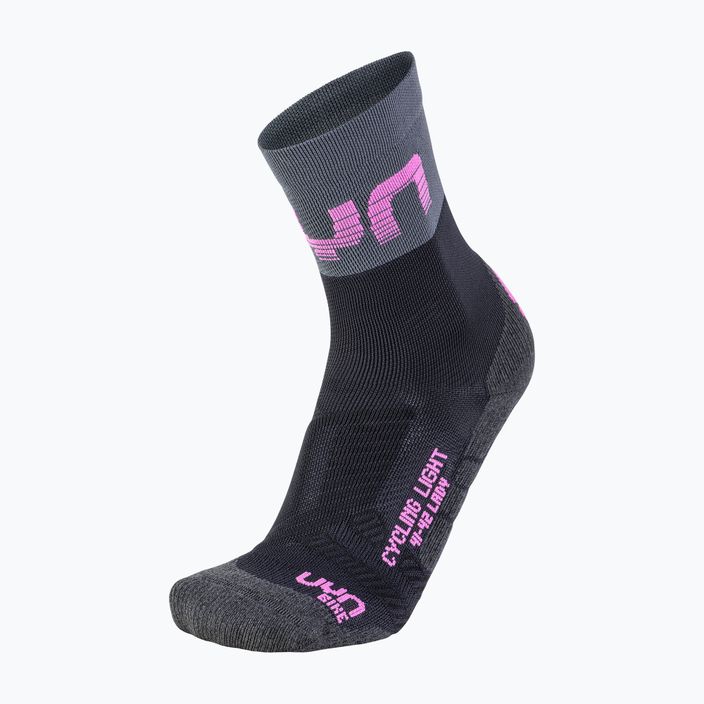 Γυναικείες κάλτσες ποδηλασίας UYN Light black /grey/rose violet 5