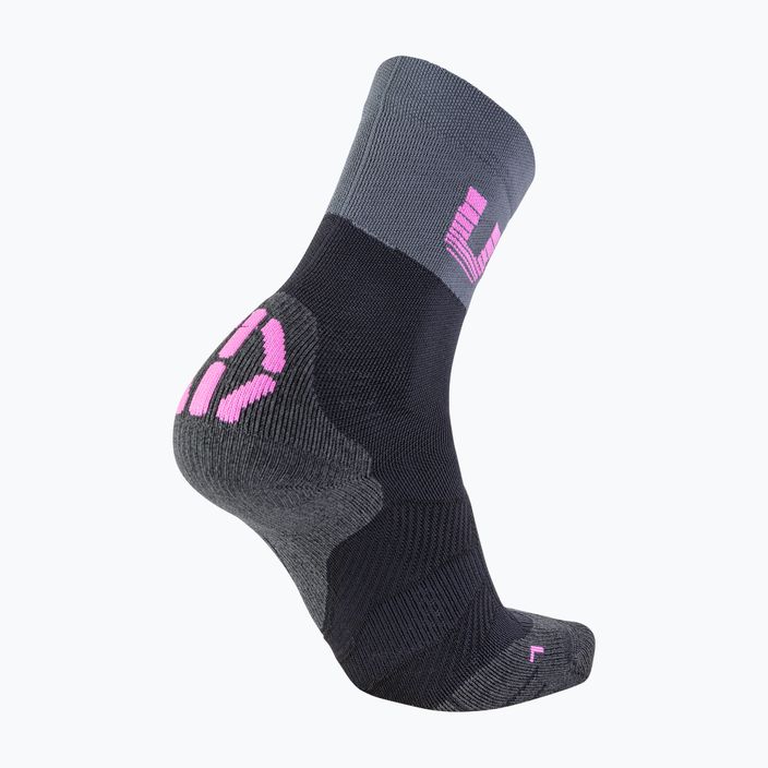 Γυναικείες κάλτσες ποδηλασίας UYN Light black /grey/rose violet 6