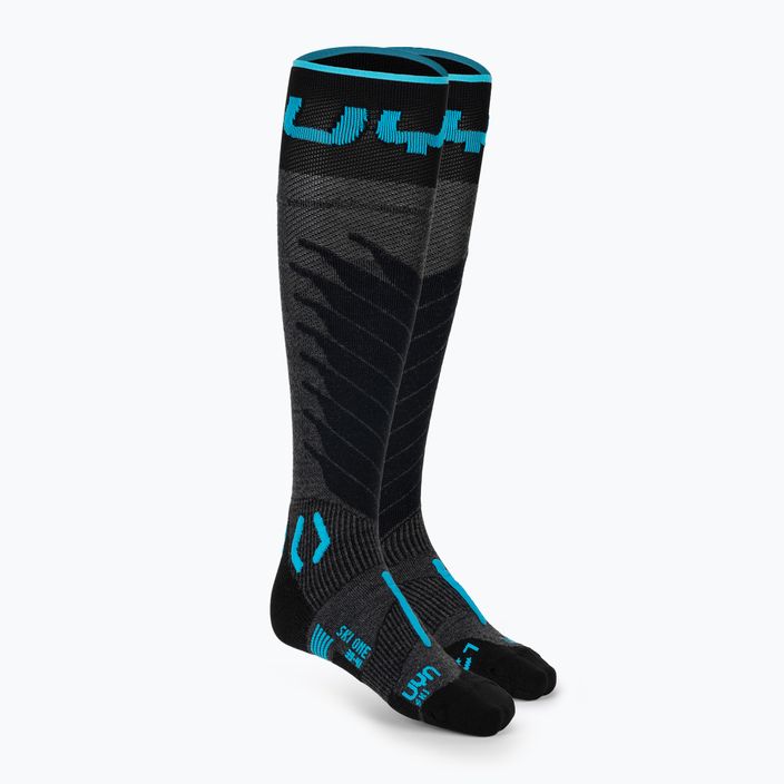 Ανδρικές κάλτσες σκι UYN Ski One Merino anthracite/turquoise
