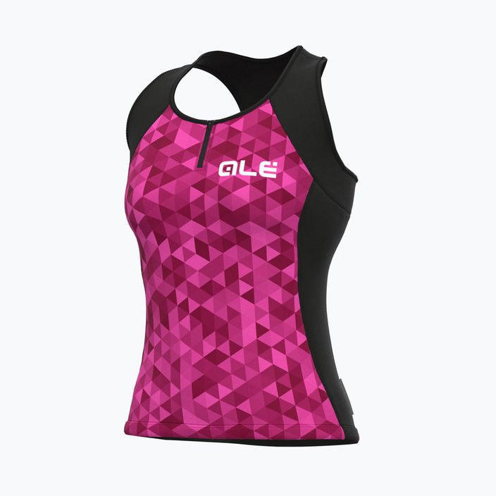 Γυναικεία ποδηλατική φανέλα Alé Τρίγωνα ροζ και μαύρο L21112543