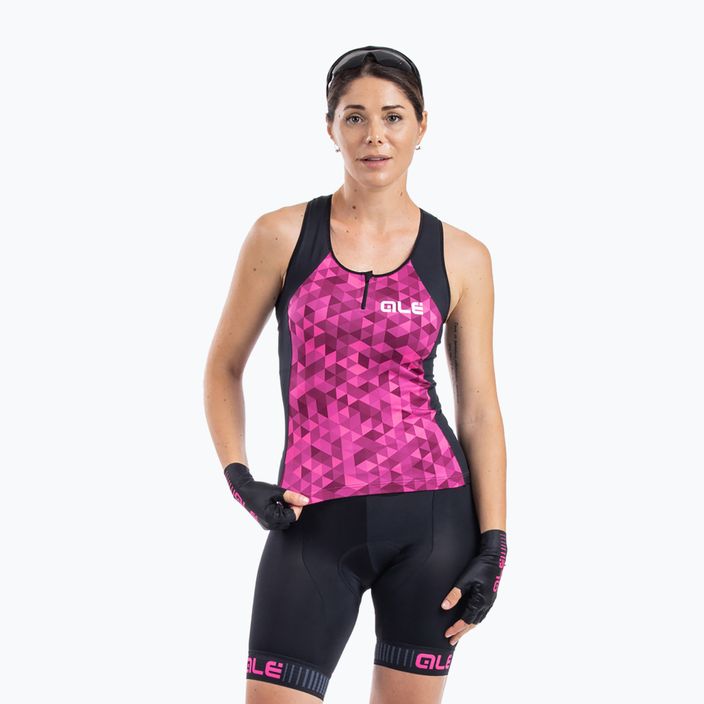 Γυναικεία ποδηλατική φανέλα Alé Τρίγωνα ροζ και μαύρο L21112543 3