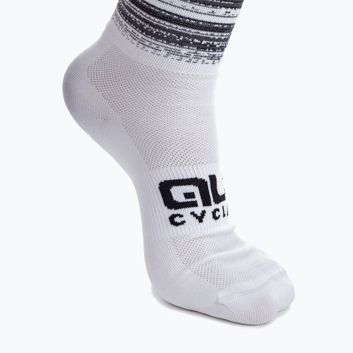 Alé Scanner λευκές και μαύρες κάλτσες ποδηλασίας L21181400 6
