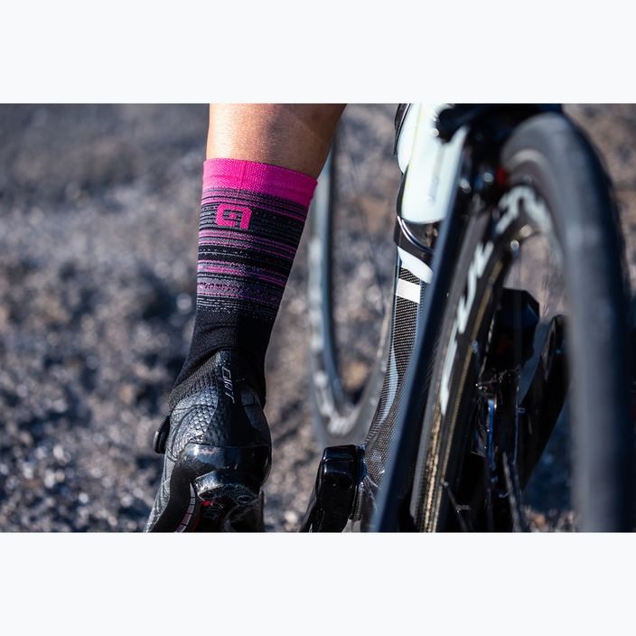 Alé Scanner ποδηλατικές κάλτσες μαύρο/ροζ L21181543 8
