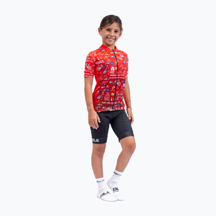 Alé Maglia Mc Vibes παιδική ποδηλατική φανέλα κόκκινο L22228405 4
