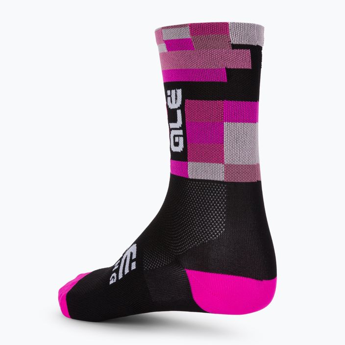 Alé Match ποδηλατικές κάλτσες μαύρο/ροζ L22218543 2