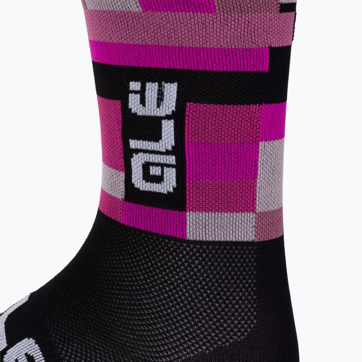 Alé Match ποδηλατικές κάλτσες μαύρο/ροζ L22218543 3