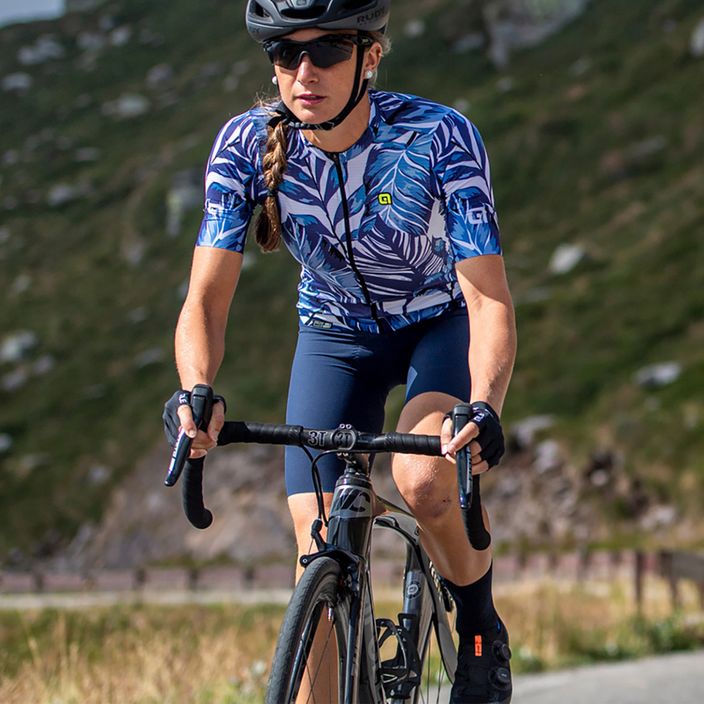 Γυναικεία ποδηλατική φανέλα Alé Leaf μπλε L23118402 10