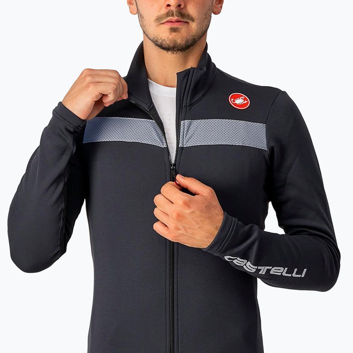 Castelli Puro 3 FZ light μαύρο/ασημί reflex ποδηλατικό φούτερ για άνδρες 5