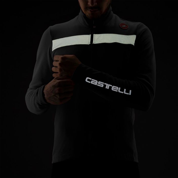 Castelli Puro 3 FZ light μαύρο/ασημί reflex ποδηλατικό φούτερ για άνδρες 6